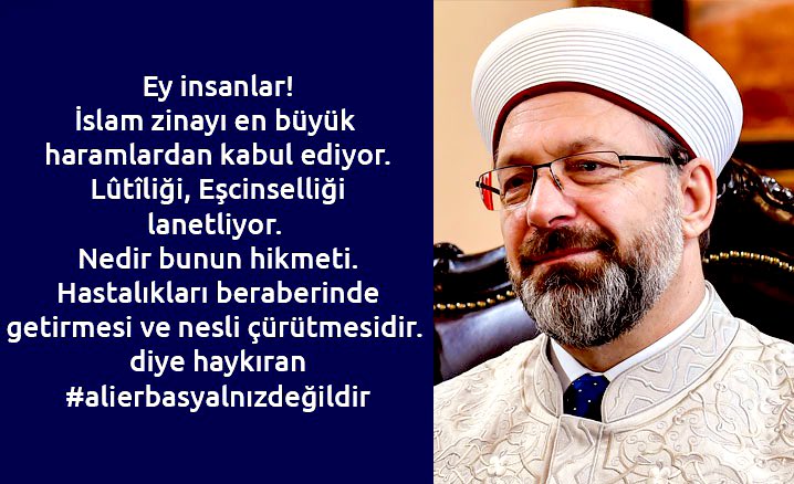 İçinde bulunduğumuz süreçte, ülkemiz için elinden geleni yapan Diyanet Camiamıza ve Diyanet İşleri Başkanımıza teşekkür ediyoruz. 

Özgürlük beyanı olan Cuma Hutbesi’nde doğruları açık yüreklilikle ifade eden; Diyanet İşleri Başkanımız Sayın #AliErbasyanlızdeğildir