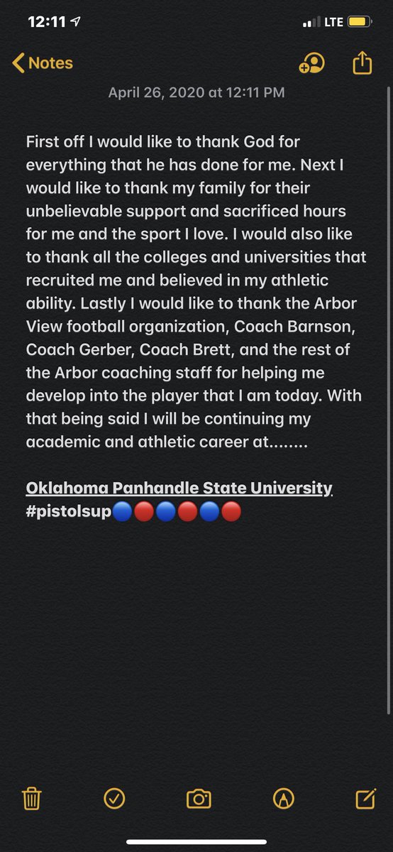 JaedynJackson1's tweet photo. 111% COMMITTED #pistolsup🔵🔴 @Coach8Escobar @OPSUFootball https://t.co/nOpWXdaw1K