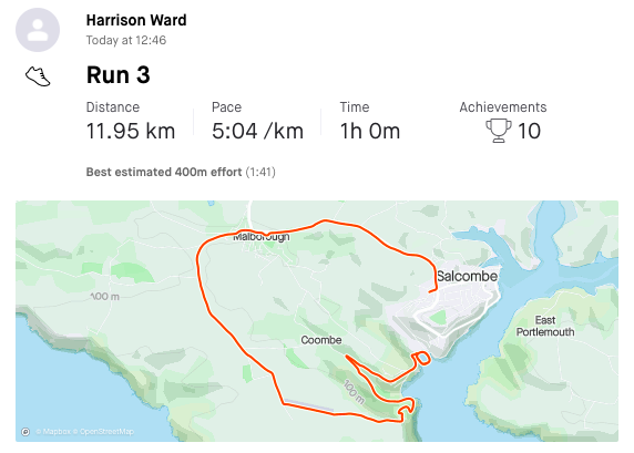 SalcombeTownFC's tweet photo. STFC 1407km (Land's End to John O'Groats) run update from DAY SIX: Another 50km completed bringing total to 439km.

Map shows where we are up to on the route and pictures of the runs also included.

https://t.co/mpLpEuEI2g https://t.co/zSckdhUyVv