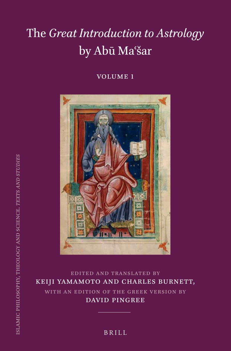 Some sources to supplement the episode on Islamic(ate) astrology on  @AbbasidHistory podcast.1) Abū Maʿshar, Kitāb al-Madkhal al-kabīr ilā ʿilm aḥkām al-nujūm (The Great Introduction to Astrology), edited and translated by Charles Burnett and Keiji Yamamoto, (Brill, 2019)