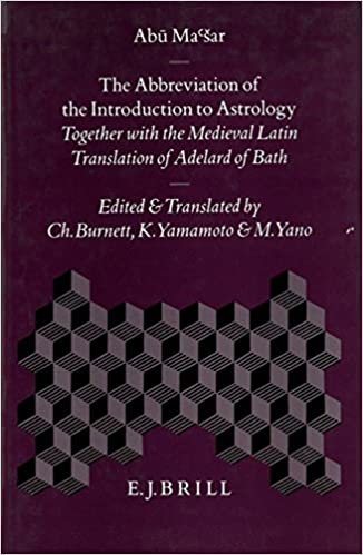 Abū Maʻshar, Madkhal ilá ʻilm aḥkām al-nujūm (The abbreviation of The introduction to astrology : together with the medieval Latin translation of Adelard of Bath), edited and translated by Charles Burnett, Keiji Yamamoto, and Michio Yano (Leiden: Brill, 1994).