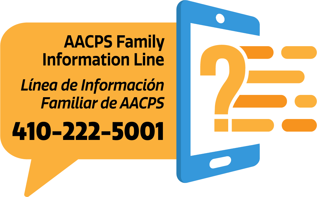 Need answers to questions about eLearning or something else regarding AACPS operations during the school shutdown? Leave a message on the AACPS Family Information Line at 410-222-5001 and we will have someone respond to you.
