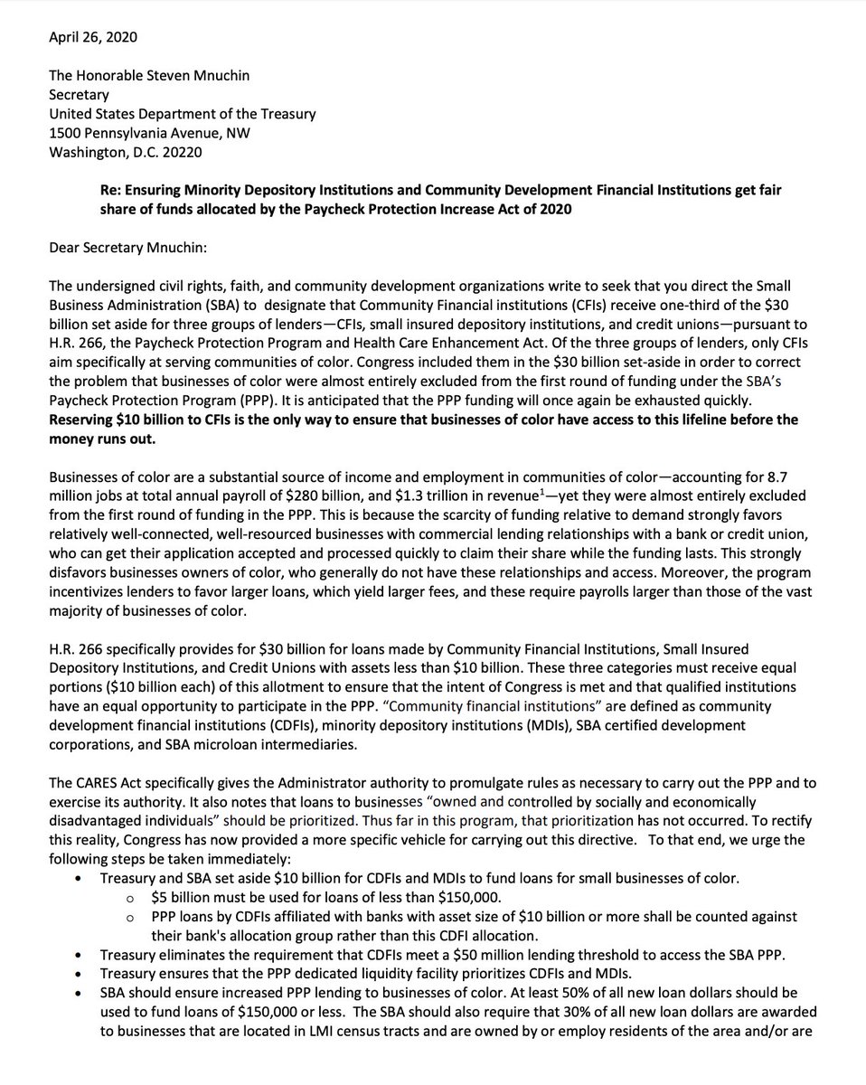 Screenshot of page 1 of the letter. The full text is available at the link in the original tweet.