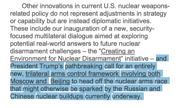 Over a year after Trump directed such an approach, there is still no proposal for a trilateral initiative – despite repeated claims that lots of work has been done on crafting a proposal/proposals.