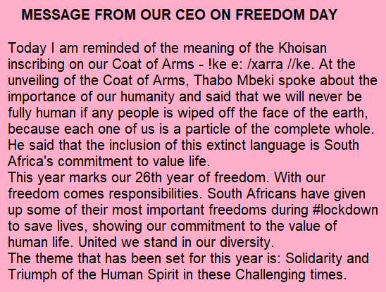 NationalMuseumB's tweet photo. A MESSAGE FROM OUR CEO ON #FreedomDay https://t.co/B2mEE77DE3