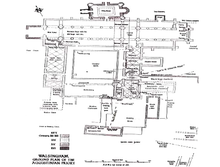 I want a better plan of Walsingham Austin Priory (rank 52, £707 gross). it is a fascinating institution that rarely gets any mention in the art historical literature. possibly because architectural historians are scared of the factional bunfights that go on here