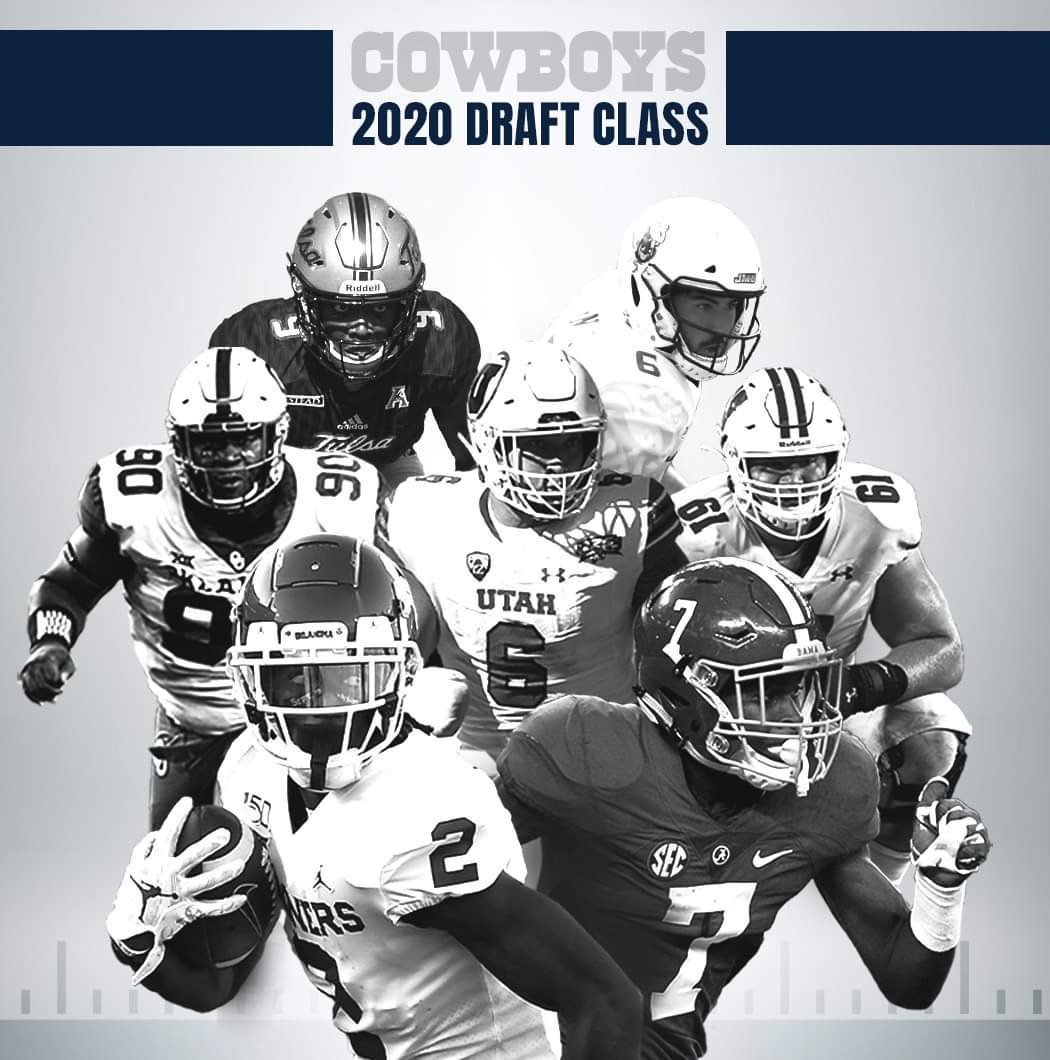 LAuTrEK's tweet photo. Welcome to #DallasCowboys

1 17 WR CeeDee Lamb, Oklahoma
2 51 CB Trevon Diggs, AlabamaB
3 82 DL Neville Gallimore, Oklahoma 4 123 CB Reggie Robinson II, Tulsa  
4 146* C Tyler Biadasz, Wisconsin
5 179^ DE Bradlee Anae, Utah
7 231 QB Ben DiNucci, James Madison 
#DraftNFL2020
🏈🤗 https://t.co/ZRO1Q26NZ0