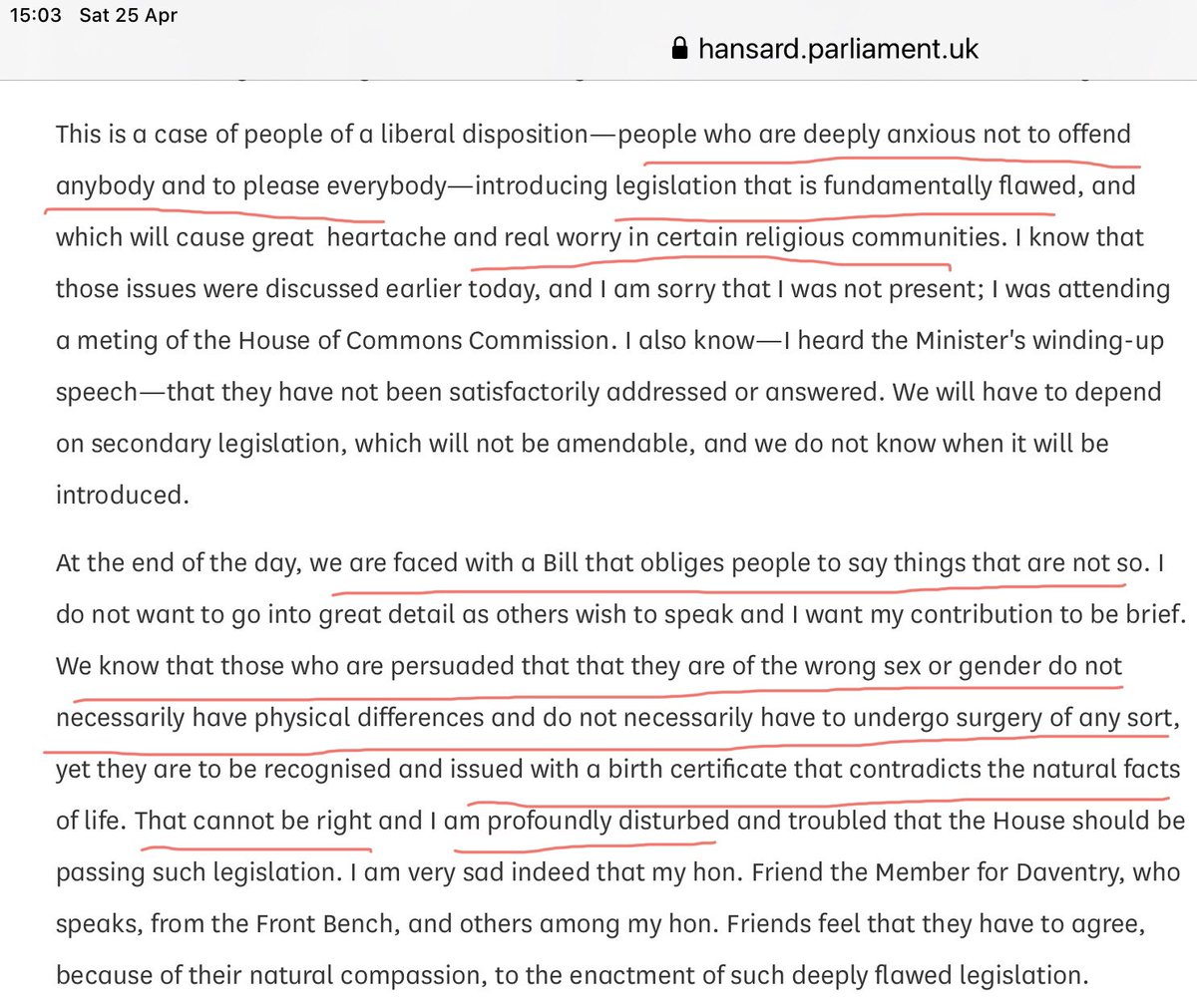 Again a reminder that it is not necessary to have *any* medical intervention to get a Gender Recognition Certificate. The shame of the “debate” is that only religious women seemed to be considered in respect of our right to single sex exemptions.