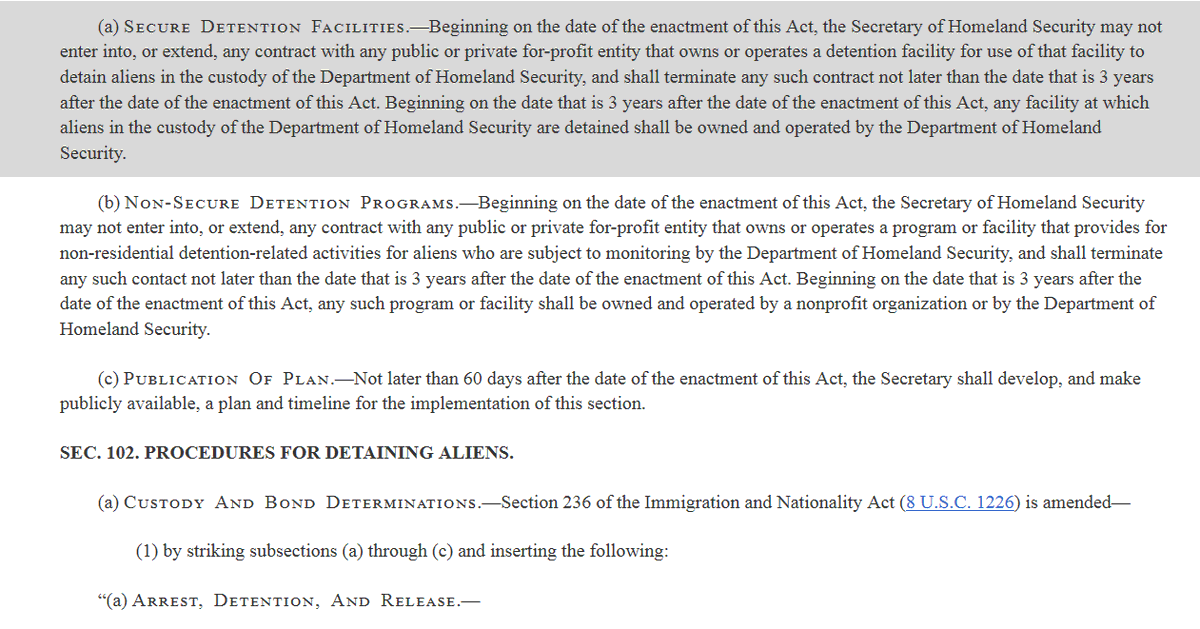 3) Tying the hands of DHS and imposing Very strict guidelines to Detention Facilities.