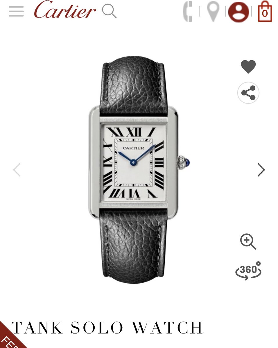 If you like watch designs other than the usual roundish faces may  I suggest this super elegant  #cartier  #tanksolo .