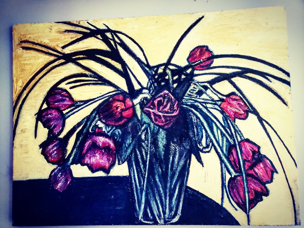 NickolasHadzis's tweet photo. #fineart #drawing #oncanvas #painting #oilpainting #tulips #redtulips #freshcuttulips #spring #earlyspring #firstdaysofspring #beginningofspring #april https://t.co/FPs2ZvXlxq