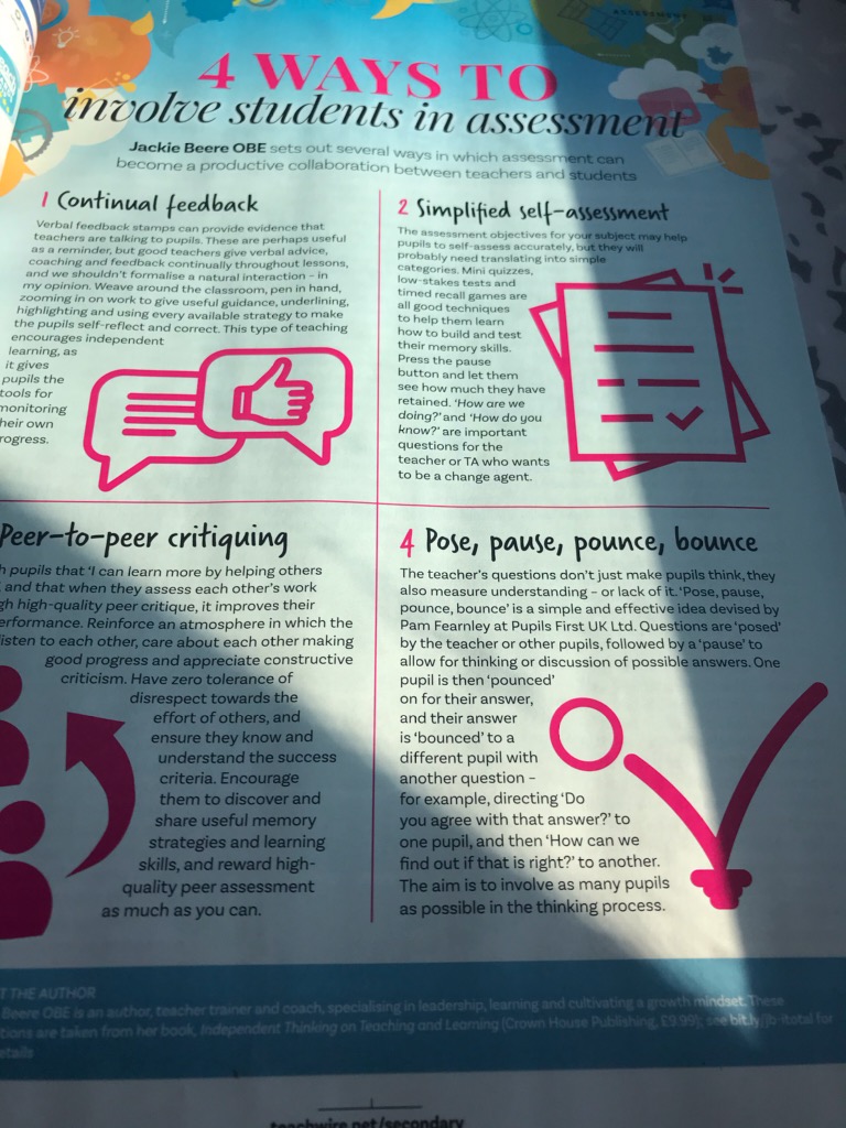 PamelaFearnley's tweet image. The PPPB AfL model is used widely by primary and secondary teachers  across the UK. I am so proud my  simple Q model is having  massive impact to help pupils to learn.
