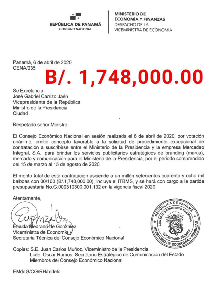 Plata 💰SI hay panameño, pero NO para ti. 👇🏻. Cada vez que veas a un periodista/activista/tuitero/coyote/opinador/comentarista, etc, en redes, comprenderás por qué están EMBOZALADOS. Lee👇🏻
<a href="/JennyPerezTV/">Jenny Perez</a>,<a href="/NoticiasRCN/">Noticias RCN</a>,<a href="/CNNEE/">CNN en Español</a>,<a href="/dw_espanol/">DW Español</a>,<a href="/opsoms/">OPS/OMS</a>,<a href="/hrw_espanol/">Human Rights Watch</a>,<a href="/tvnnoticias/">TVN Noticias</a>,<a href="/DHSgov/">Homeland Security</a>