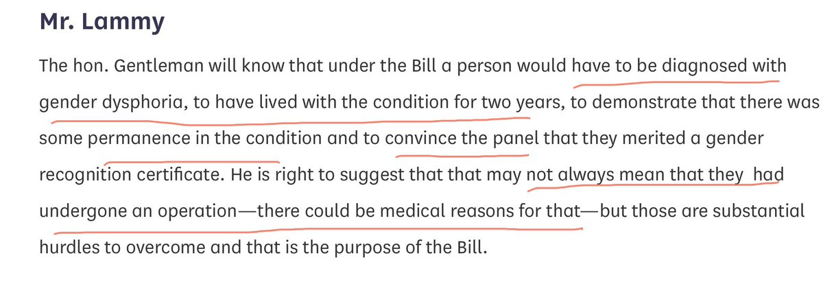 There is a person with a GRC who has had no lower surgery but has sued the NHS three times to obtain larger breasts. Did anyone anticipate the phenomenon of “she-males” when drafting this bill?