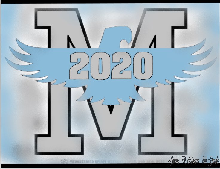 RamapoRidgeMS's tweet photo. The MSF Thunderbird Spirit Weekend Official Logo decorated by two four amazing students, Kelly OβMalley and Joselin Linares Rojano! Excellent job, young ladies!! #tbirdspiritweekend #MahwahConnects @_TheMSF_ https://t.co/kbIDAikUWW
