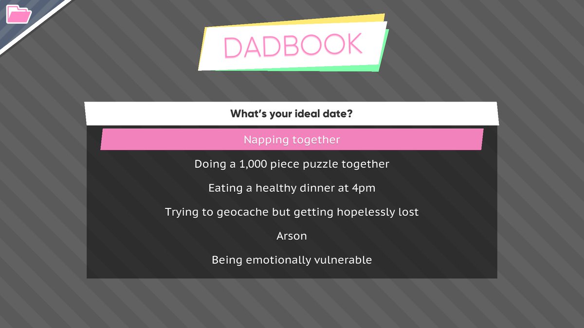 I JUST MADE A DADBOOK! THESE QUESTIONS ARE SO HARD!!! MAKES ME THINK OF WHEN AKAASHI HELPED ME SET UP MY TWITTER ACCOUNT! :D