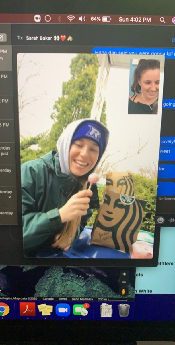 JenMack5's tweet photo. Hey @UberEats &amp; @StarbucksCanada thanks for helping me deliver some birthday treats to my friends from a far when I can’t be there to celebrate in person! https://t.co/4ltMqWWJMo