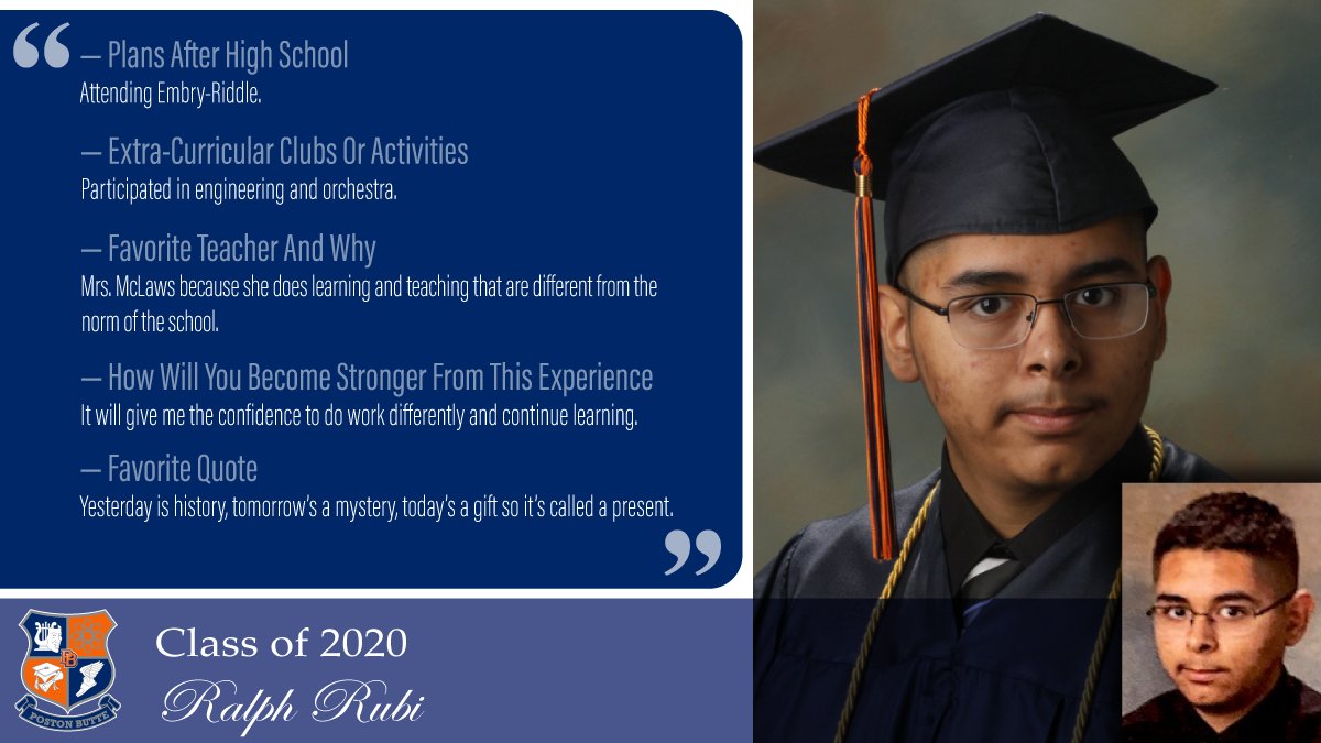 Poston Butte High School - Florence Unified (@pbhighschool) on Twitter photo We’d like to introduce you to Class of 2020 student Ralph Rubi <a href="/pbhs2020/">SENIORSSSSS</a> <a href="/PBHS_Yearbook_/">PBHS Yearbook 2021-2022</a> <a href="/Florenceusd/">Florence Unified</a> <a href="/PBHSBloodDrive/">PBHS Blood Drive</a> <a href="/PBHSLinkCrew/">PBHS Link Crew</a> <a href="/PBHStuco_/">PBHS Stuco</a> #BroncoStrong #OnceABroncoAlwaysABronco #ClassOf2020 #FUSDAchieves We’d like to introduce you to Class of 2020 student Ralph Rubi <a href="/pbhs2020/">SENIORSSSSS</a> <a href="/PBHS_Yearbook_/">PBHS Yearbook 2021-2022</a> <a href="/Florenceusd/">Florence Unified</a> <a href="/PBHSBloodDrive/">PBHS Blood Drive</a> <a href="/PBHSLinkCrew/">PBHS Link Crew</a> <a href="/PBHStuco_/">PBHS Stuco</a> #BroncoStrong #OnceABroncoAlwaysABronco #ClassOf2020 #FUSDAchieves