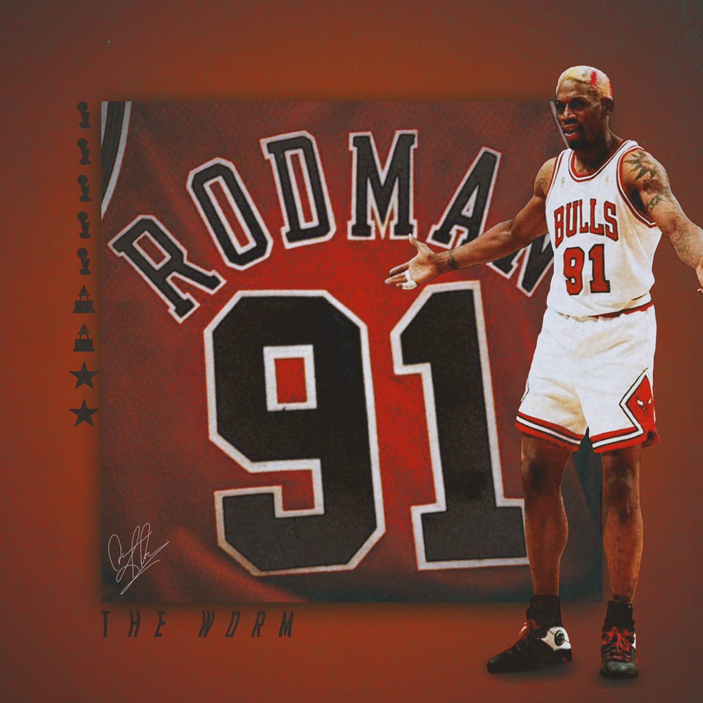 MC_Breezy28's tweet photo. Dennis Rodman was a:
5x NBA Championโ
2x Defensive Player of the Yearโ
2x NBA All-Starโ
7x League Rebounding Championโ
โThe Wormโ also received 174 technical fouls during his 14 year NBA career.
#TheLastDance | #GetSolid https://t.co/wg6WSSWEtI