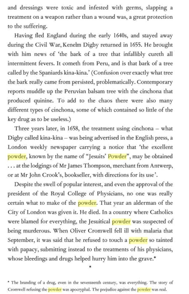 The book gives an interesting history, nothing short of breath taking, actually.Read for yourself, sound familiar?Similar type of situation is happening today, in modern times. @realDonaldTrump History of  #Hydroxychloroquine "Jesuit Bark" https://books.google.com/books?id=TvFVOFiRFrIC&pg=PA41&lpg=PA41&dq=cardinal+juan+de+lugo+jesuits+powder&source=bl&ots=CoVKDZx6af&sig=ACfU3U0Zd50kDTHBaD0Iwm2WbeYdWfGsbQ&hl=en&sa=X&ved=2ahUKEwi9hsLP1IbpAhU8lXIEHde3CQEQ6AEwB3oECAYQAQ#v=onepage&q=cardinal%20juan%20de%20lugo%20jesuits%20powder&f=false10 pages  #HCQ