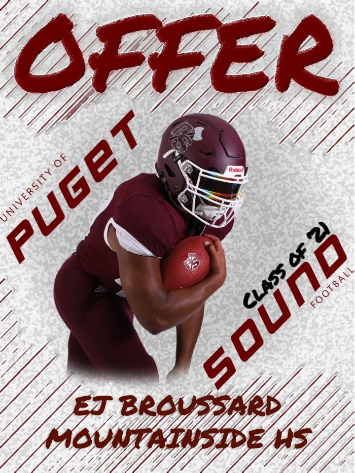 ej_broussard's tweet photo. I am blessed and thankful to say I have received my first offer from the University of Puget Sound! Thank you for the opportunity! @usmcwildcats @P_S_football https://t.co/BncBwmnhE0