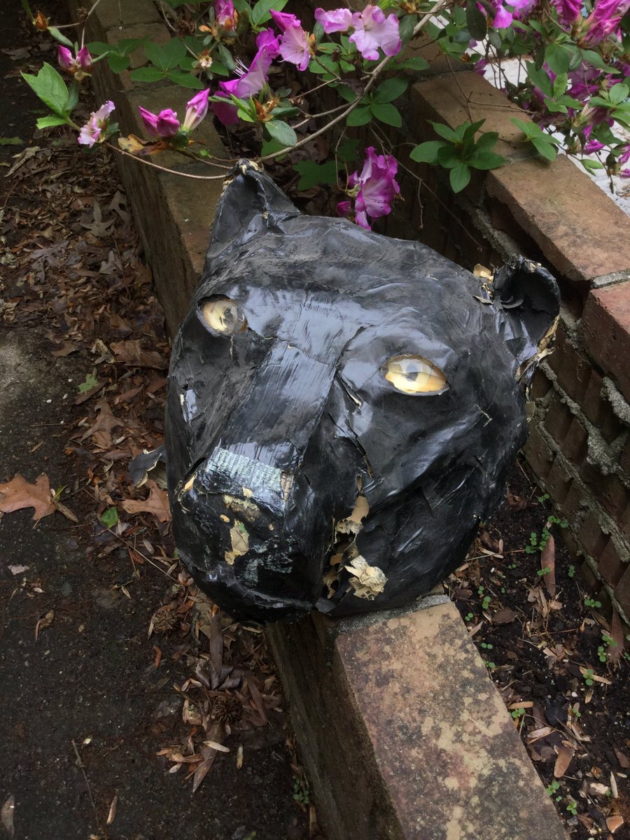 TimSmith_Harp's tweet photo. @Tim_Burgess #timstwitterlisteningparty Here’s what remains of the head. It would tour w/us &amp; be displayed on stage at shows. Originally had a baked clay nose but at some point a fan decided they must have it…and so he lost his nose. Replaced with duct tape until it retired. https://t.co/6F387Z8oD9