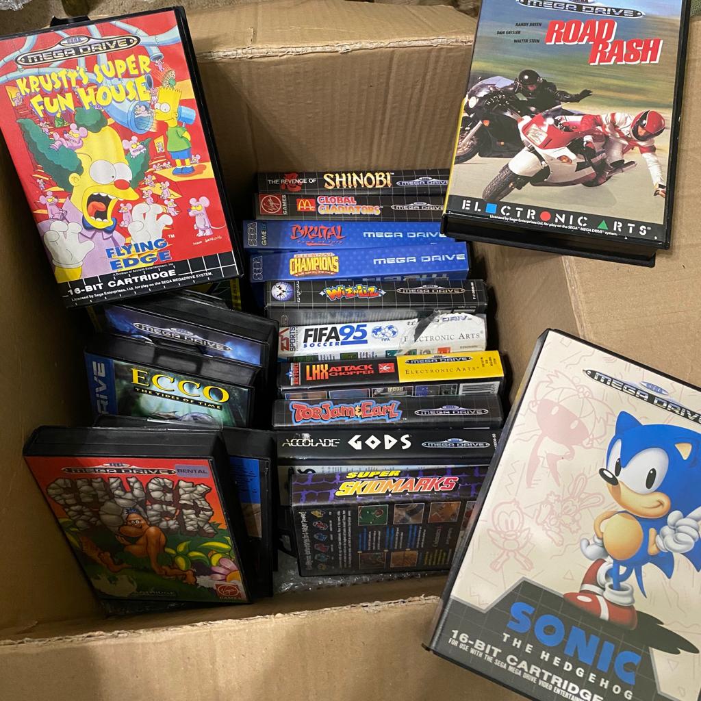 retrobitgame's tweet photo. 🇬🇧 Nice stack of PAL UK 🎮 Mega Drive Games added to the online shop and available now! 😄👍 These all ship globally direct from the UK. https://t.co/ip2JjUsJ4x #megadrive #retrogame #retrogames #retrogamer #retrogaming #sega #retrogamecollector #sonic https://t.co/bca4AnjFYJ