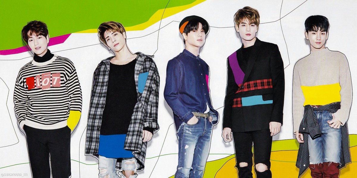 December 2016: SHINee return to Japan, with their 5th studio album titled "Five". Whilst the hair look remained much the same, the impact had not lessened...