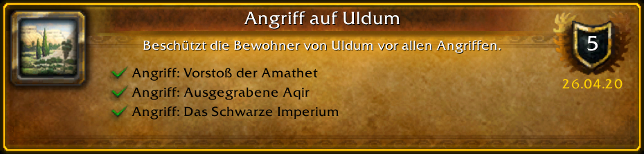 slimfire18's tweet photo. Ich habe gerade den Erfolg "[Angriff auf Uldum]" bekommen! #Warcraft https://t.co/xPMXi4Ib2K