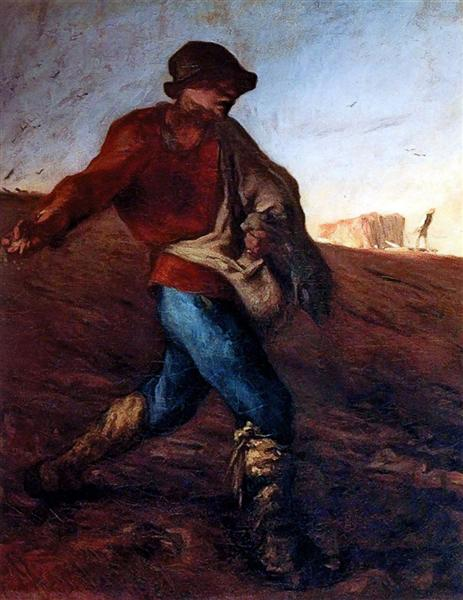Moody PaintingAKAThe Sower by Jean-Francois Millet