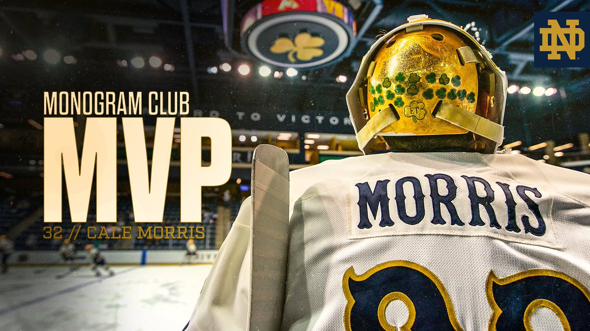 NDHockey's tweet photo. For the third straight season, @calemorris earns team MVP honors! 🏆

#GoIrish https://t.co/IzrgY3gRBZ