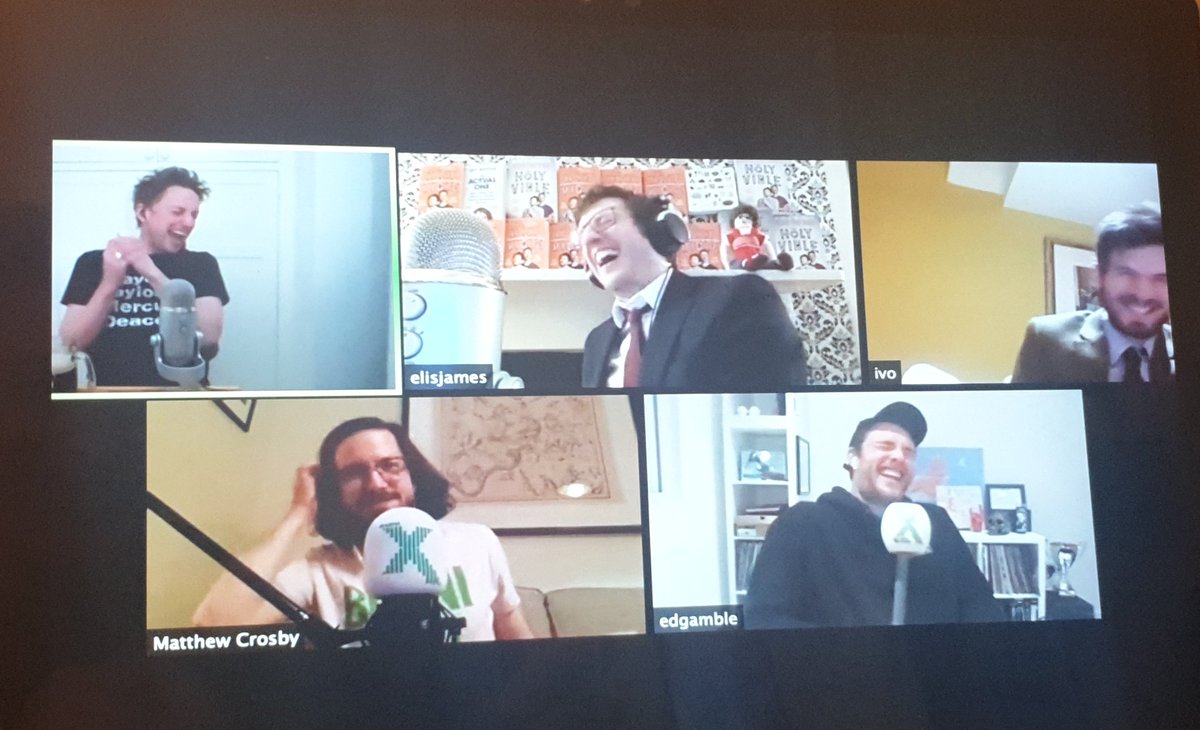 owenlara's tweet photo. @elisjames @nomadicrevery @IvoGraham @matthewcrosby @EdGambleComedy carry on please!!! This is the best thing from lockdown EVER!  #elisandjohnlive https://t.co/4t0jDVOv7L