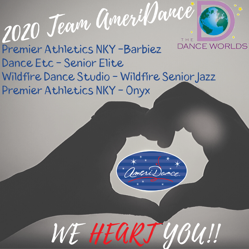AmeriDance's tweet photo. 2020 Team AmeriDance.  During these very uncertain times one thing is certain...this would have been your weekend!  We are missing you today, stay safe and see you soon. https://t.co/pdiztVGt2r