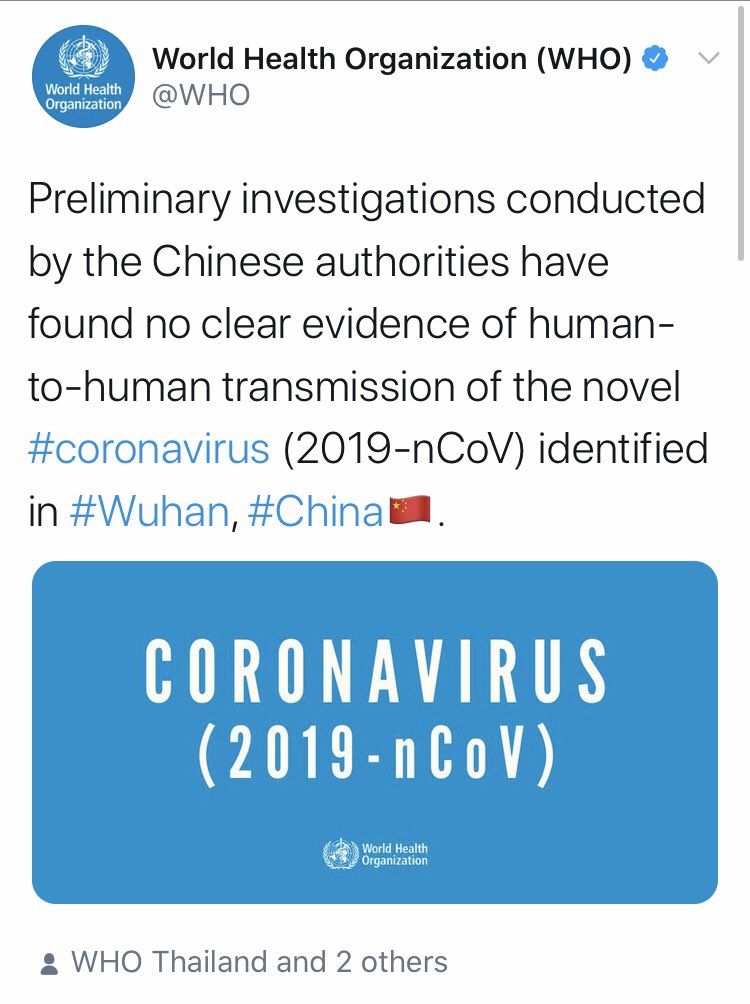  @LoisParshley for  @voxdotcom. Again. Wired has debunked this.  @WHO has been terrible and are very much culpable for covering for Chinese lies. (More  @WHO tweets below).