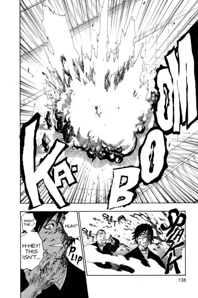 Santen Kesshun/Speed/Reactions:Reacts and blocks multiple point blank explosions after they set off.