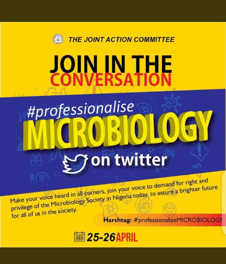 I'm Oguntola Favour, a 200 level microbiology student of University of Lagos. The professionalization of microbiology is long overdue as it is very important in every aspect of our economy.
#professionalizeMICROBIOLOGY