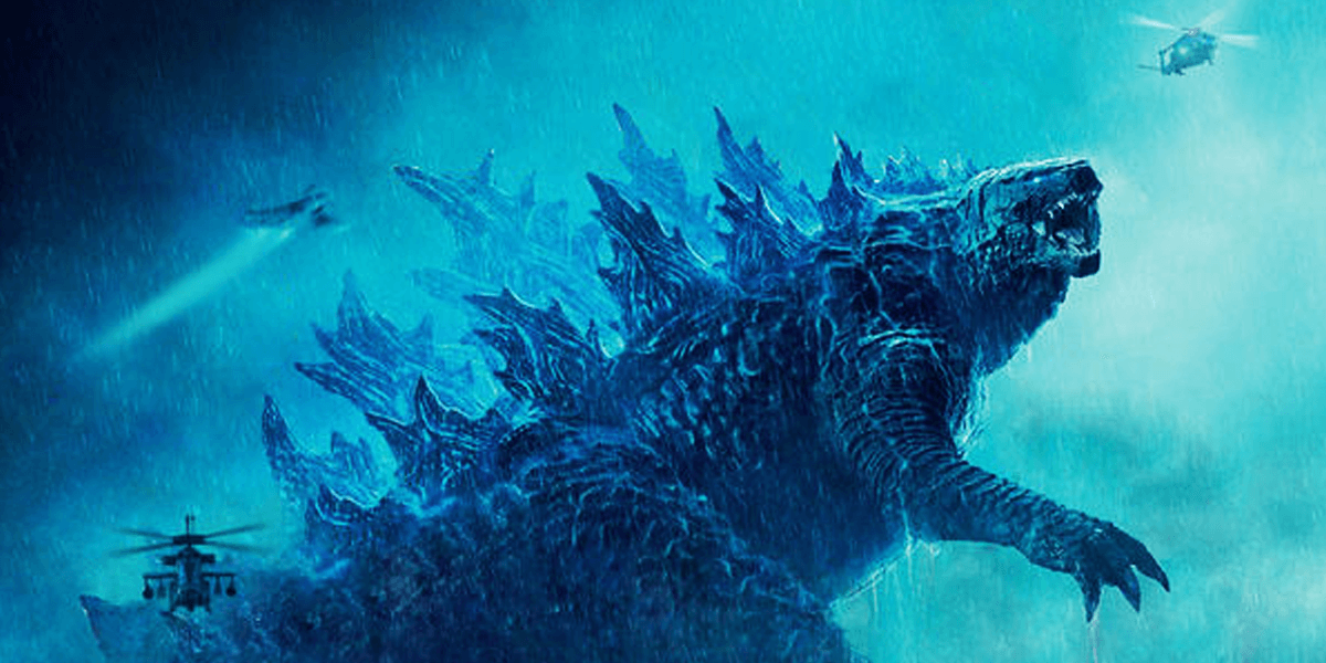 Here is Godzilla and an iguanadon: