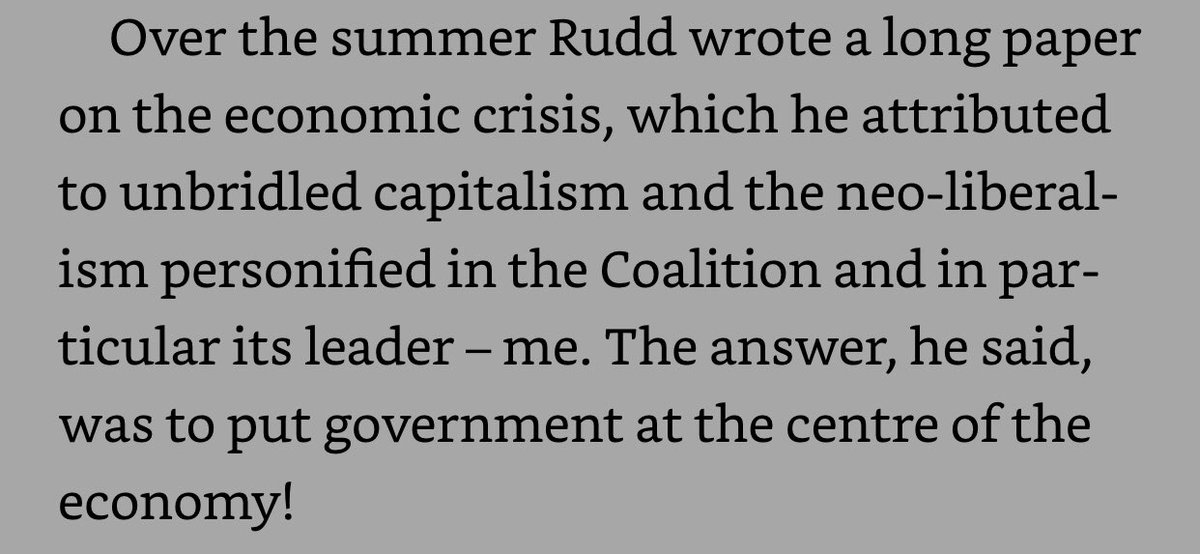 The fucking cheek of Rudd to write a paper that correctly identified the source of a global crisis