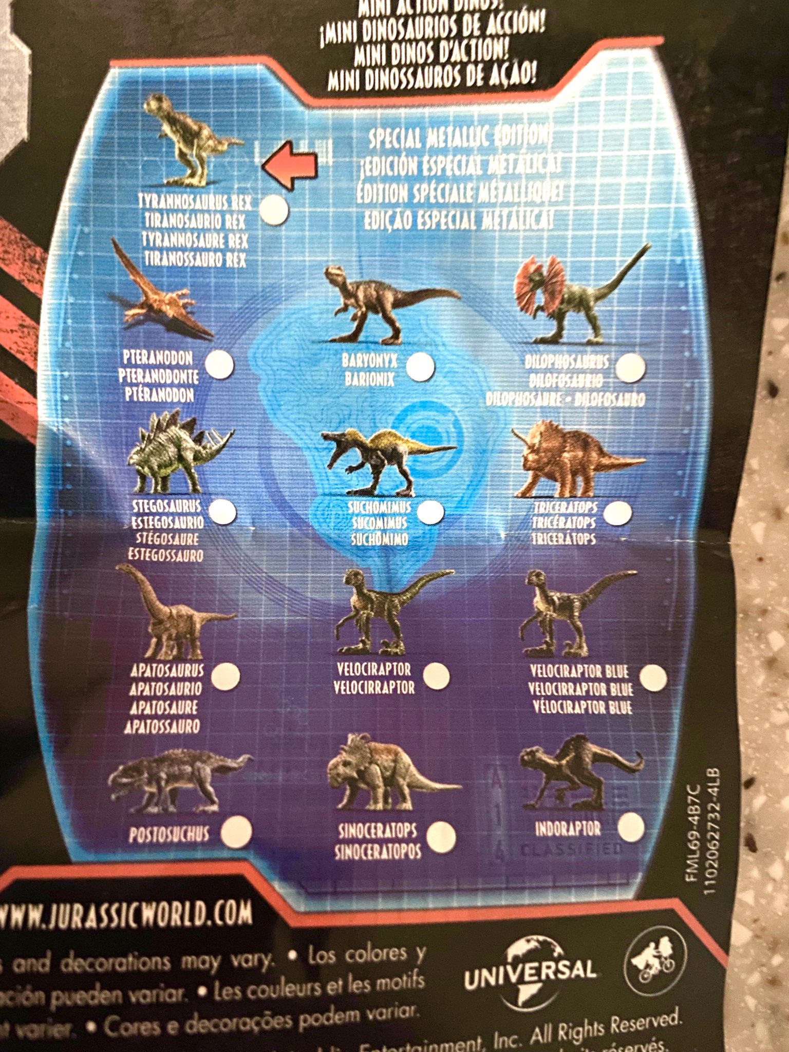 NEW Jurassic World Mini Action Dino Jurassic Park FML69 Blind Bag Lot of 10