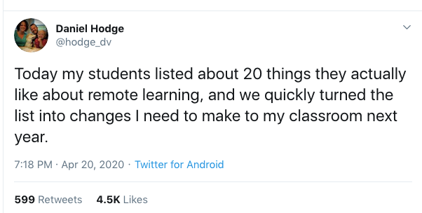 gcouros's tweet photo. "In a world that is becoming more digital, being human is more important than ever.”

5 Hopes for When Schools Reopen Face-To-Face https://t.co/ClwNuJE3nc https://t.co/uhzFDhoft1