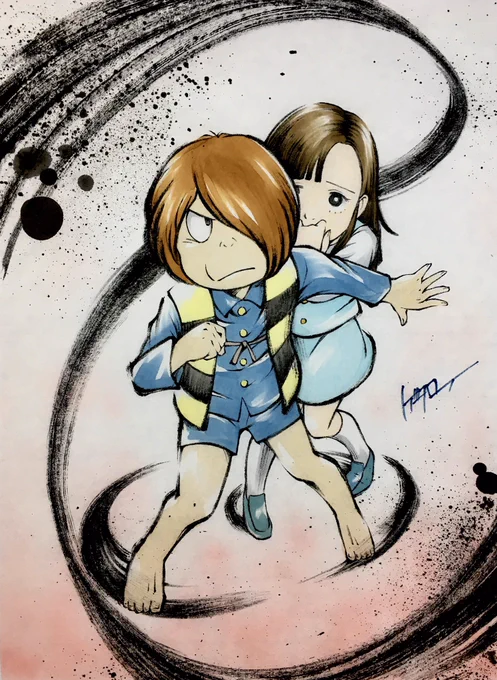 第3期ゲゲゲの鬼太郎
墨絵「オープニングラストシーン」

#ゲゲゲの鬼太郎 #墨絵 
