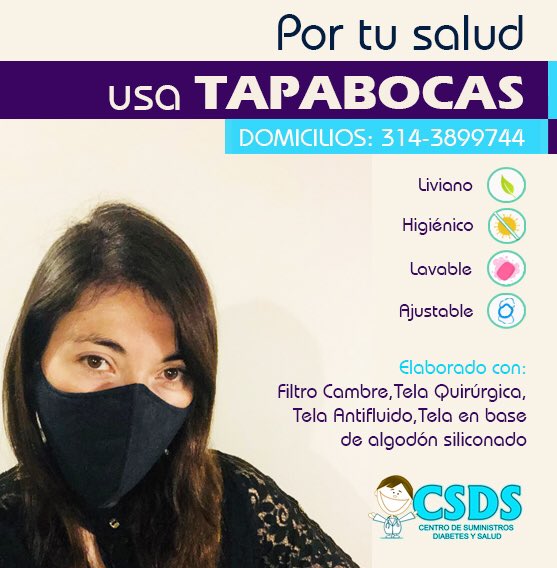 2010Csds's tweet image. Adquiere un buen #tapabocas por tu #salud $10.000. Pide tu #domicilio al 3143899744 @2010Csds