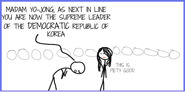 Sarcanomics's tweet photo. The World's First Female Dictator

https://t.co/pDdChLCgnO
#NorthKorea #DPRK #KimJongUn #KimYooJung #KimYoJong #webcomic #Comics #webcomics #Comic https://t.co/7pCcAOhpWr