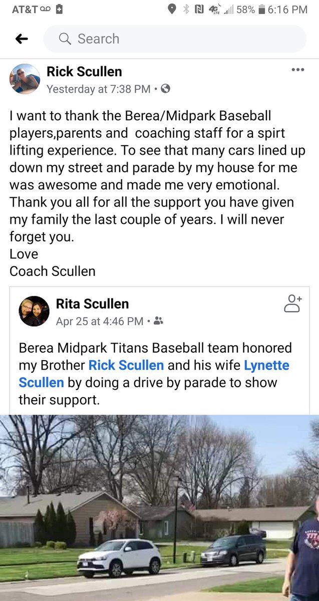 BMHSTitanBase's tweet photo. Thanks, Titans Baseball families for supporting Coach Scullen after the loss of his wife Lynette. We love you, Coach!!  #BeATitan https://t.co/I4TYTRGUAi