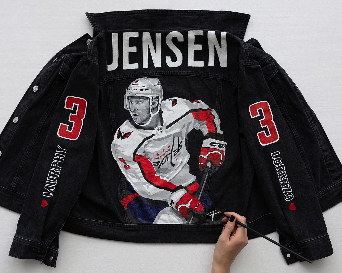 A custom jacket for Jenner Jensen! ♥️ #ALLCAPS