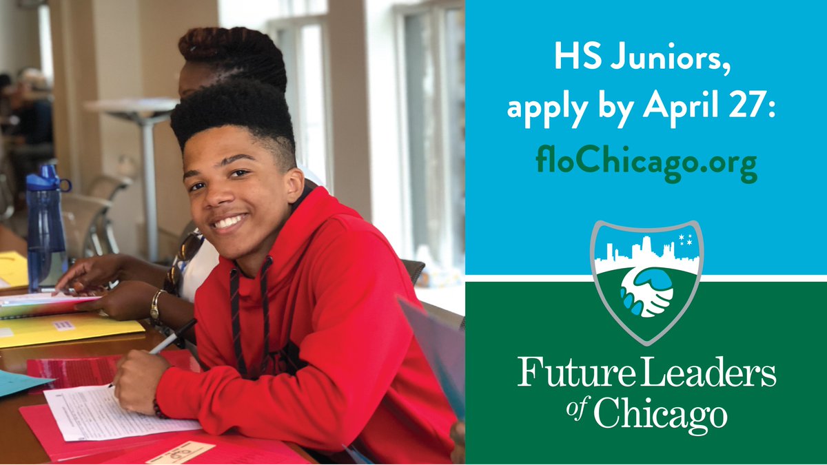REMINDER! HS Juniors have one more day to apply to the next <a href="/flo_chicago/">floChicago</a> cohort! All app are due tomorrow 4/27 at 11:59pm. Don't miss this incredible opportunity to develop your leadership skills &amp; connect with student leaders from across Chicago! floChicago.org