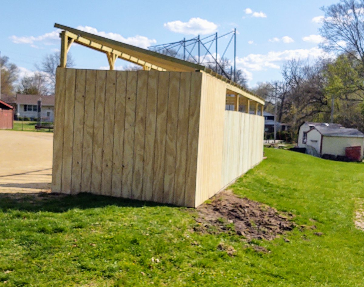 SteveDillender's tweet photo. @RIRocksBaseball The new dugout at Saukie is coming along nicely. Next step, the roof!! https://t.co/rWrWq7Z90P