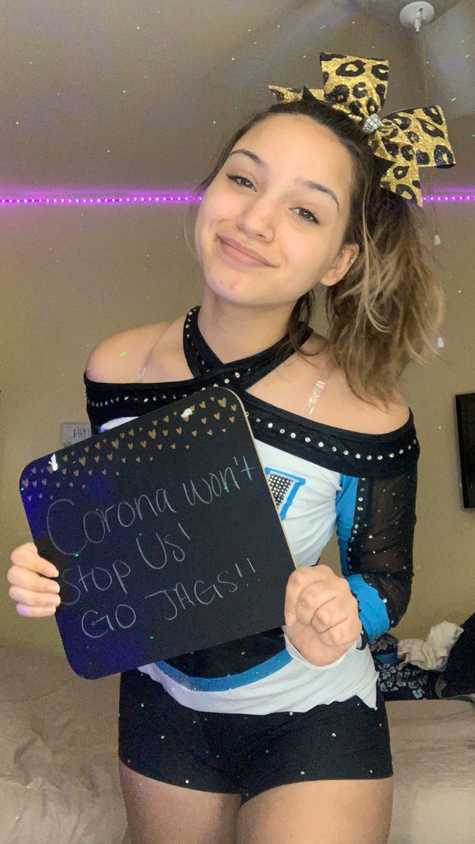 shana_1's tweet photo. Club cheer jags @CheerLIVE #virtualglobalchampionships Corona won't stop us https://t.co/sS1dwNxC5R