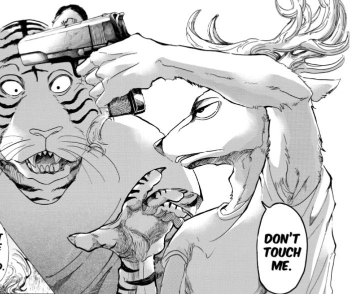 i had to xd 
original: 
Source: beastars manga 