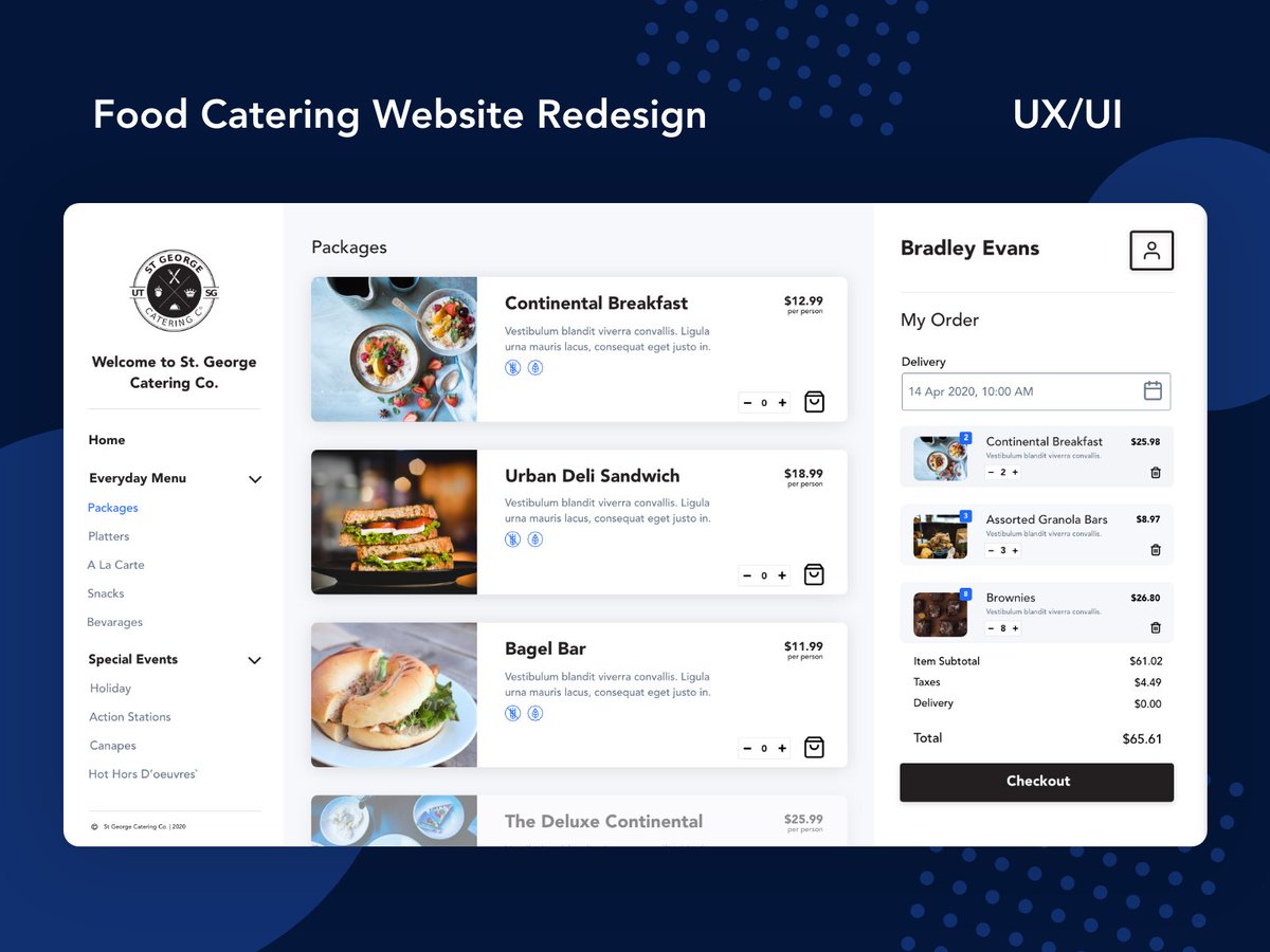 brewingstack's tweet image. Catering website redesign UX UI project.
Get your next project designed by BrewingStack! 
DM us now.

#uxtrends #onlinefoodorderingsystem #dashboarddesign #uxdesigner #uxui #uidesign #uxdesign #agency #uxdesignpatterns #ux #toronto #smallbusiness #sme #uxservices